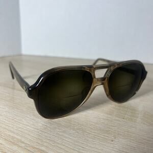 Vintage Titmus TOZ87 6 Eyeglasses Aviator Light Brown Translucent 56-16 Frames